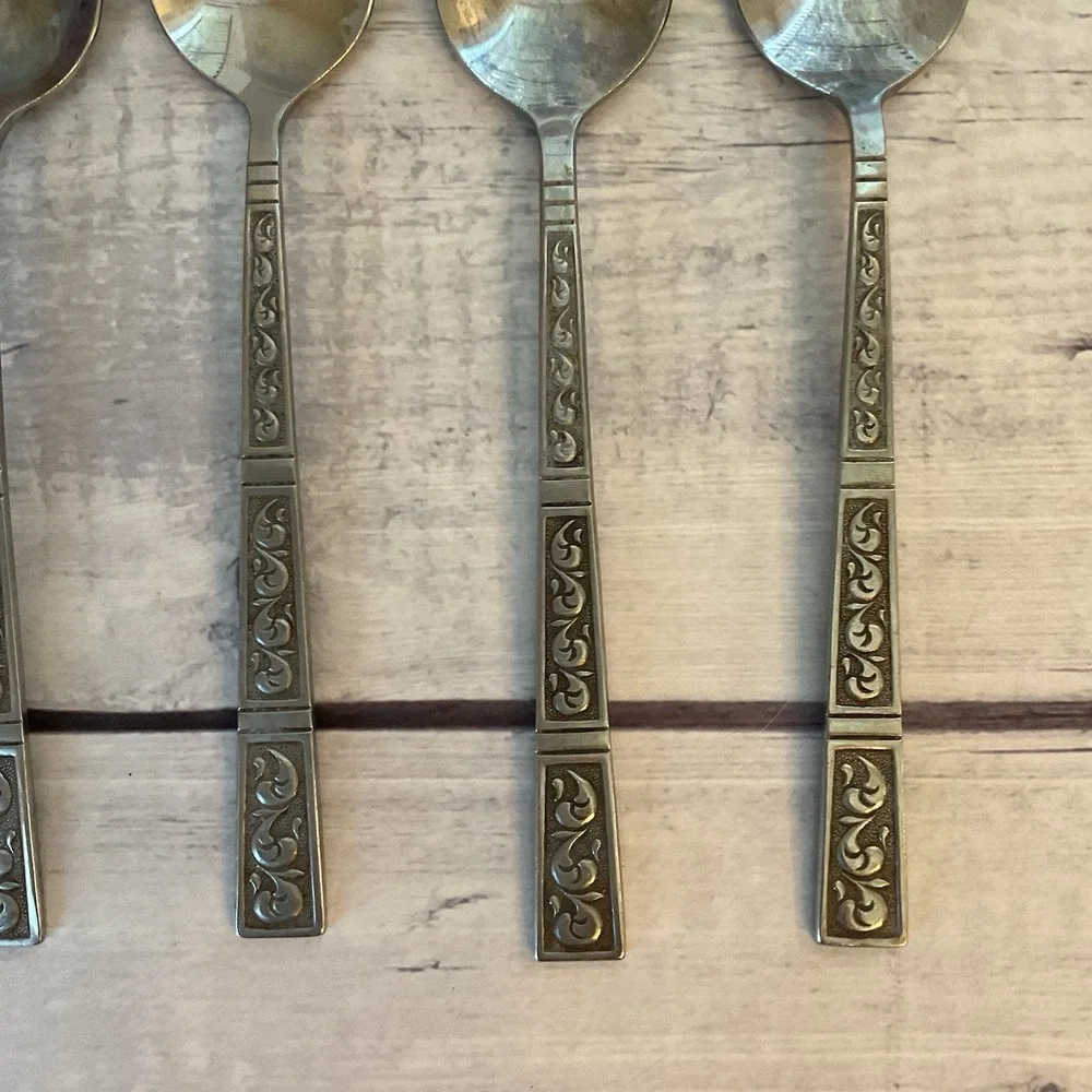Riviera RIF4 Stainless Flatware Japan Set Of 6 Teaspoons MCM Vintage
